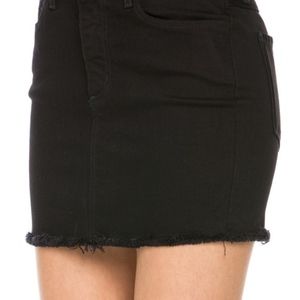 Black Denim Mini Skirt